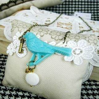 Blue Sweet Candy Bird Necklace Blue Sweet Candy Bird Necklace