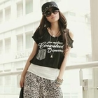 PUFFY - Set: Cut Away-Shoulder Print Top + Camisole