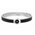 Kenny & co. - Square Pattern Carbon Fiber Diamond Bangle (L)