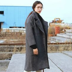 謳若緹 - 純色長款呢子大衣 謳若緹 - 純色長款呢子大衣