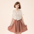 CatWorld - Inset Lace Capelet Sleeveless Dress