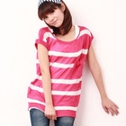 ZOO - Short-Sleeve Striped Knit Top