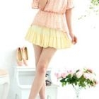 Tokyo Fashion - Elastic-Waist Tiered Miniskirt