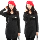 Daily Pink - Fringed Wool Blend Knit Dress 