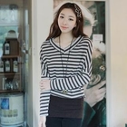 CLICK - Stripe Tube-Hem Top