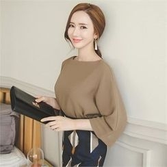ode' - Boat-Neck 3/4-Sleeve Top ode' - Boat-Neck 3/4-Sleeve Top