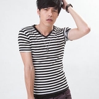 MR.PARK - Striped Short-Sleeve T-Shirt