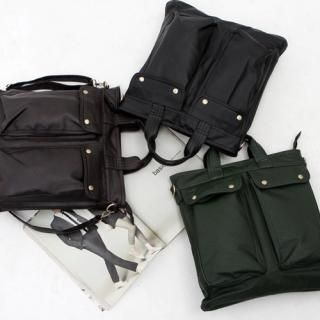 Pocket-Front Tote with Cross Strap