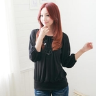 F-DNA - 3/4-Sleeve Shirred Top