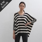 iEva - Oversized Striped Wool Blend Top
