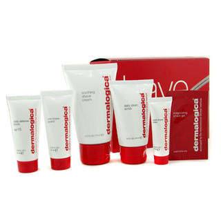 Men Shave System Kit: Scrub + Pre Shave Guard + Shave Cream + Post Shave Balm + Daily Defense Block Men Shave System Kit: Scrub + Pre Shave Guard + Shave Cream + Post Shave Balm + Daily Defense Block