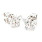 Keleo - 18K White Gold Butterfly Earrings with Diamonds Keleo - 18K White Gold Butterfly Earrings with Diamonds