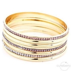 Cuteberry - Rhinestone Bangle Set