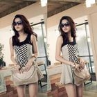 PUFFY - Striped Sleeveless Skater Dress