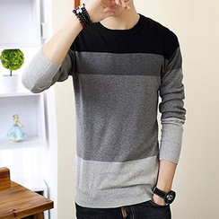 Besto - Color-Block Knit Top Besto - Color-Block Knit Top