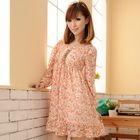 JVL - Lace-Up Floral Empire Dress
