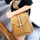 19th Street - Croc-Grain Studded Cross Bag