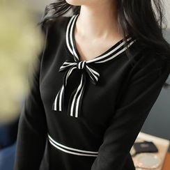 MyFiona - Bow-Front A-Line Dress MyFiona - Bow-Front A-Line Dress