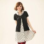 CatWorld - Inset Cardigan Dotted Shirtdress
