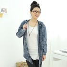 prischu essentials - Hooded Tie-Front Denim Jacket