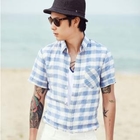 JBROS - Short-Sleeve Check Shirt
