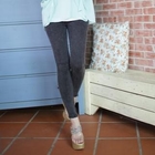 Kiwi Shop - Elastic-Waist Skinny Pants
