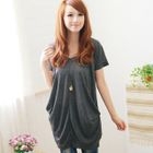 F-DNA - Draped-Front Short-Sleeve Dress