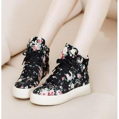 Freesia - Floral High-Top Platform Sneakers Freesia - Floral High-Top Platform Sneakers