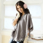 Tokyo Fashion - Fringed-Hem Hooded Capelet