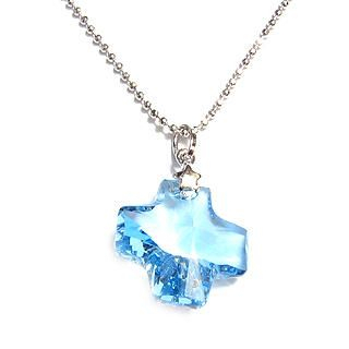 Charming Necklace with Swarovski Sparkling Crystal (Sparkling Light Blue Cross) Charming Necklace with Swarovski Sparkling Crystal (Sparkling Light Blue Cross)