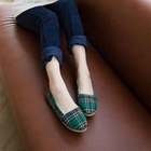 Ni-kiyo - Fleece-Lined Plaid Flats