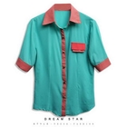 Dream Star - Contrast-Trim Short-Sleeve Shirt