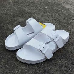 Ohkkage - Buckled-Strap Slippers Ohkkage - Buckled-Strap Slippers