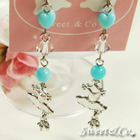 Sweet & Co. - Sweet Blue Ballet Dress Swarovski Crystal Silver Earrings