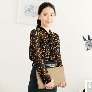 Dotted Chiffon Blouse