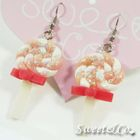 Sweet & Co. - Sweet Pink Candy Lollipop Glitter Earrings