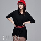 Raveur - Drop-Shoulder Asymmetric Hem Long Top
