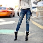 REDOPIN - Distressed Slim-Fit Jeans