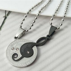 Free Shop - Set: Rhinestone Musical Note Pendant + Moon Pendant Free Shop - Set: Rhinestone Musical Note Pendant + Moon Pendant