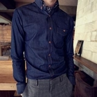 MITOSHOP - Set: Button-Down Denim Shirt + Scarf