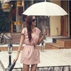 PUFFY - Gathered-Waist Pleated-Neckline Dress