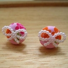 Fit-to-Kill - Rose pattern Button Earrings