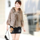 Meteshow - Faux-Fur-Trim Faux-Leather Jacket