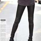 REDOPIN - Faux-Leather Studded Leggings