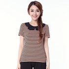 O.SA - Layered-Collar Striped Top