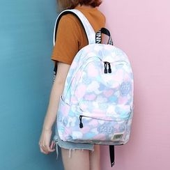 VIVA - Heart Print Lightweight Backpack VIVA - Heart Print Lightweight Backpack