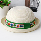 Momiton - Embroidery-Trim Woven Hat