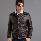 Men SP - Zip-Detail Faux-Leather Jacket