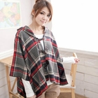 CatWorld - Plaid Toggle Hooded Capelet