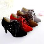 Smoothie - Lace-Up Rhinestone Shoe Boots